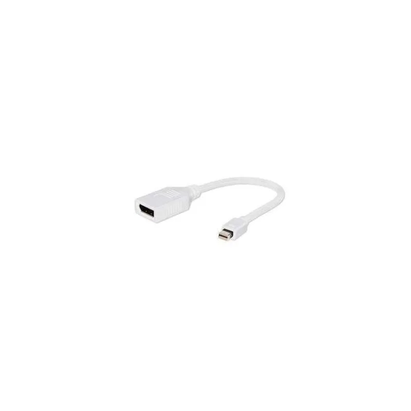 Gembird adaptér Mini DisplayPort (M) na DisplayPort (F), biely (A-mDPM-DPF-001-W)