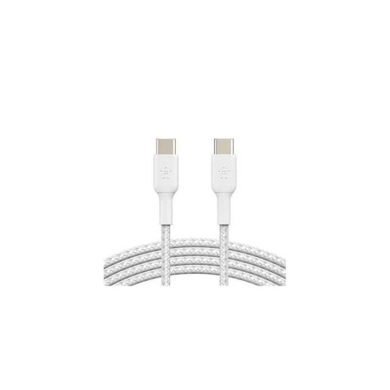 Belkin BOOST CHARGE™ USB-C/USB-C kabel, 2m, bílý - odolný (CAB004bt2MWH)