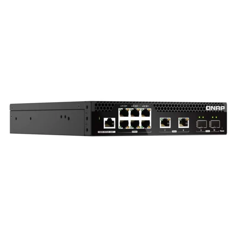 QNAP riadený PoE++ switch QSW-M2106PR-2S2T (6x 2,5GbE RJ45, 2x 10GbE RJ45, 2x 10GbE SFP+, malá šírka) (QSW-M2106PR-2S2T)