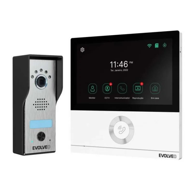EVOLVEO DoorPhone AHD7, Sada domáceho WiFi videotelefónu s ovládaním brány alebo dverí, biely monitor (DPAHD7-W)