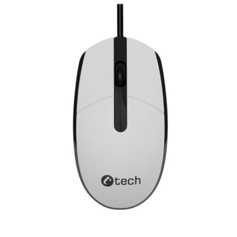 C-TECH myš WM-10, USB, 1200 DPI, bílo-černá (WM-10W)