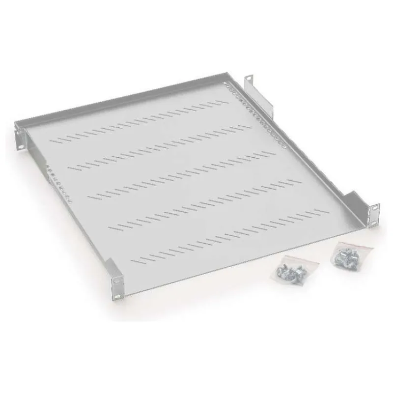 TRITON Regál s perforáciou 19", 1U/350 mm, nosnosť 40 kg, sivý (RAC-UP-350-A1)