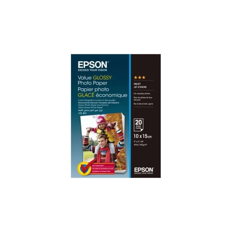 EPSON paper 10x15 - 183g/m2 - 20 sheets - value glossy photo paper (C13S400037)