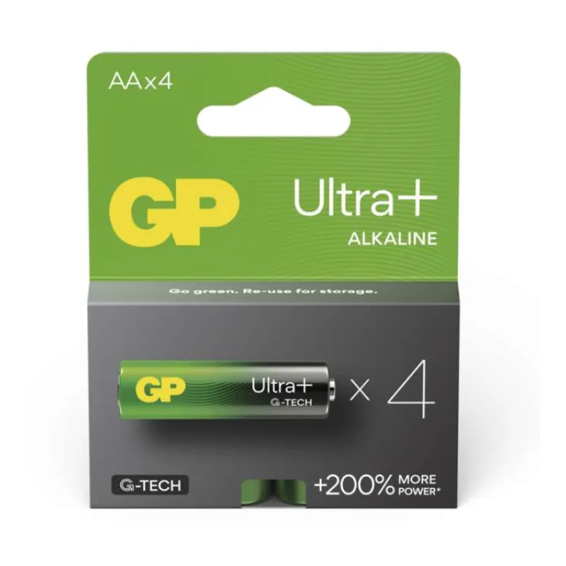 GP Alkalická batéria ULTRA PLUS AA (LR6) - 4ks (1013224000)