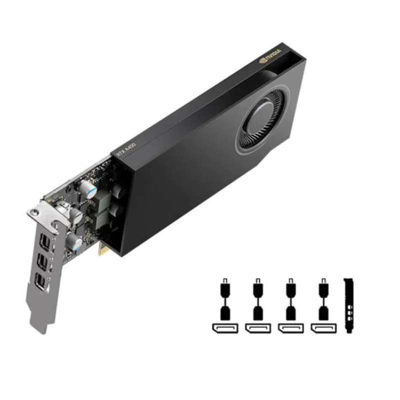 PNY NVIDIA A400 4GB / 4GB GDDR6 / PCI-E / 4x miniDP / LP bracket / 4x adaptér miniDP DP (VCNRTXA400-PB)
