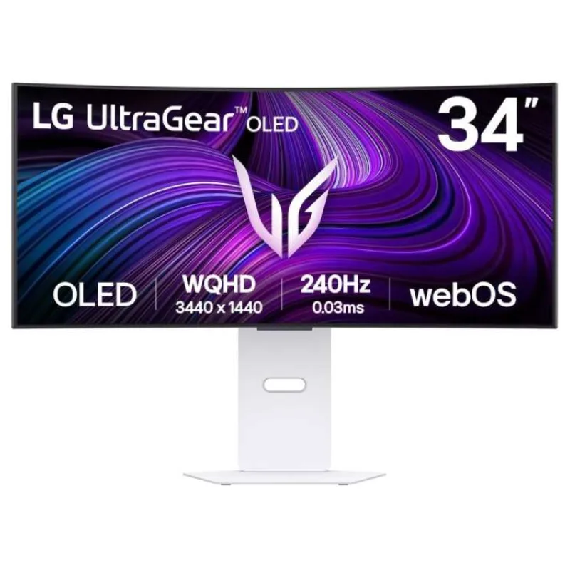 LG monitor zakřivený 34GX90SA-W 34 " OLED/3440x1440/21:9/275cd/m2/240 HZ/0,03ms/ DP/HDMI/USB-C/LAN/7Wx2/výškově stav. (34GX90SA-W.AEU)
