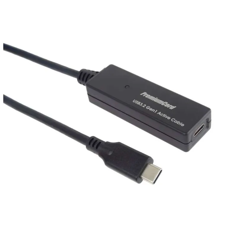PremiumCord USB-C repeater a prodlužovací kabel Male-Female, 5Gbps 10m (ku31rep10)