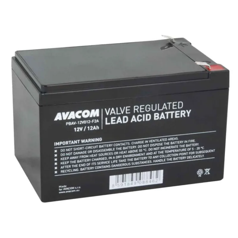 Avacom baterie 12V 12Ah F2 (PBAV-12V012-F2A) (PBAV-12V012-F2A)