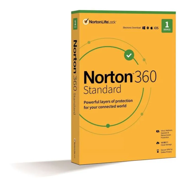 NORTON 360 STANDARD 10 GB + VPN 1 používateľ pre 1 zariadenie na 2 roky ESD (21435516)