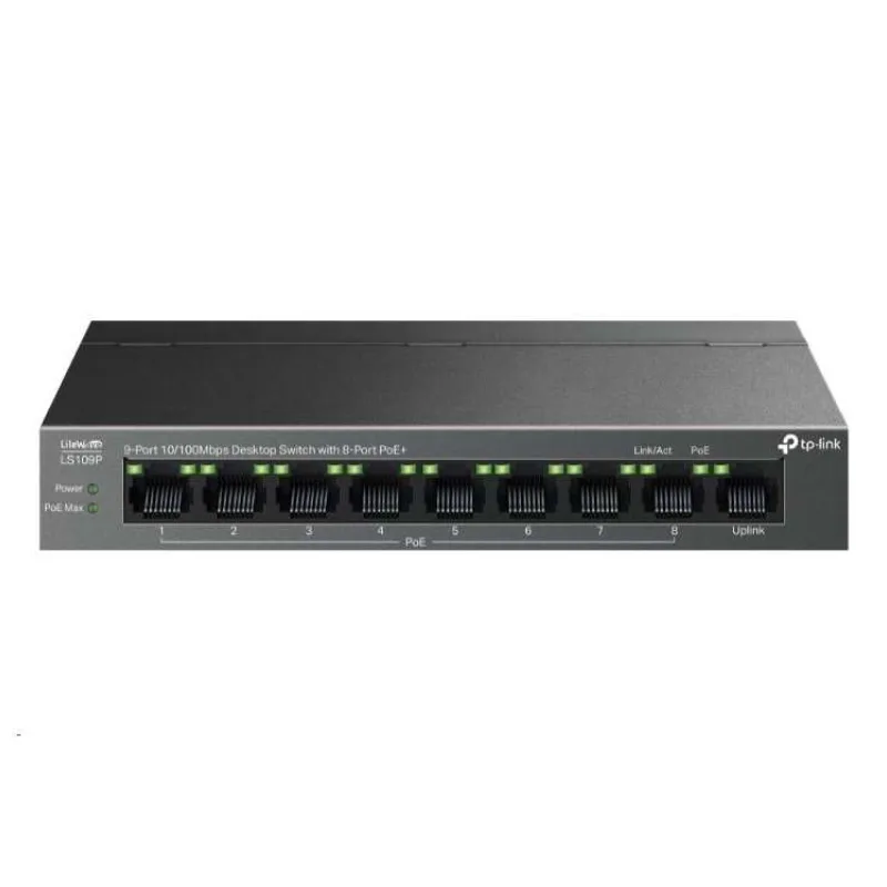TP-Link LS109P Switch 1x LAN, 8x LAN s PoE+, 63W (LS109P)
