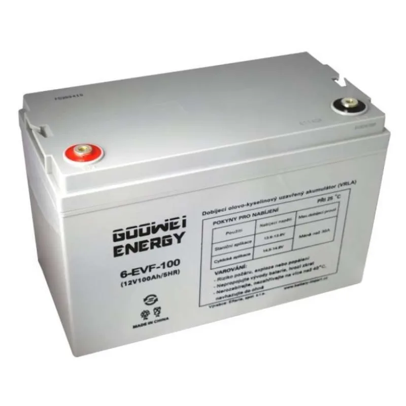 GOOWEI ENERGY Pb trakční záložní akumulátor VRLA GEL 12V/100Ah (6-EVF-100) (6-EVF-100)