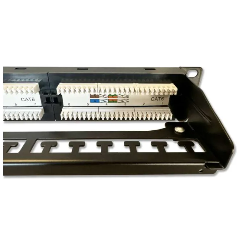 DATACOM Patch panel 19" UTP 24 port CAT6 DUAL 1U BK (4x6p) VL (3092)