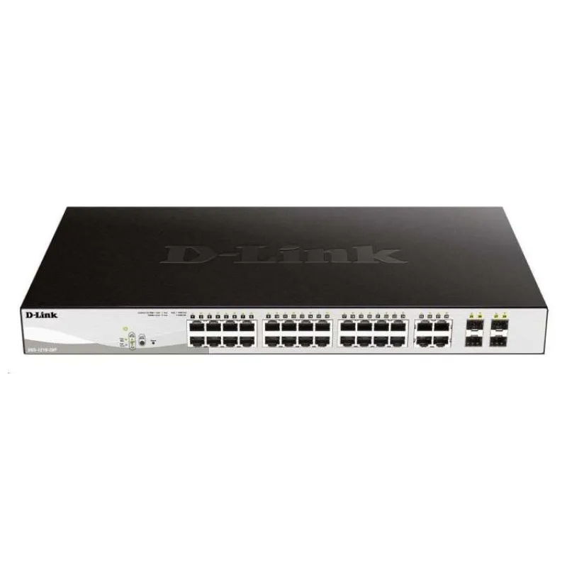 D-Link DGS-1210-28P L2/L3 Smart+ PoE switch, 24x GbE PoE+, 4x RJ45/SFP, PoE 193W (DGS-1210-28P/E)