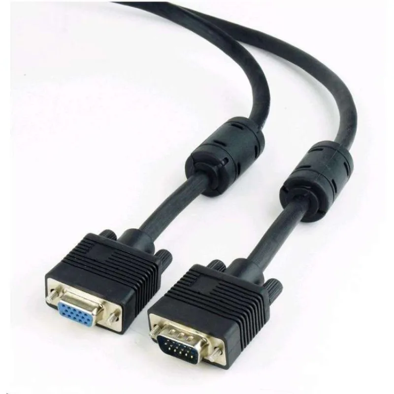 Gembird kábel VGA HD15 (M) na VGA HD15 (F) predlžovací, Premium, tienený, 2 x feritové jadrá, 1.8m,čierny (CC-PPVGAX-6B)