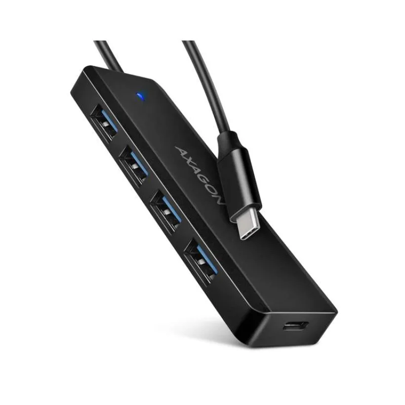 AXAGON cestovní hub USB-C / HUE-C1C / USB 3.2 Gen1 / 4x USB-A / 1x USB-C / 0,19m (HUE-C1C)