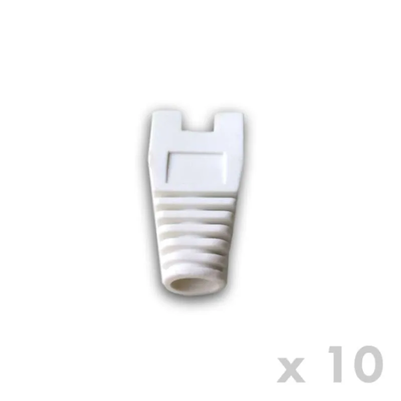 DATACOM Ochrana RJ45 s výrezom BIELA ??(10ks) (4341)