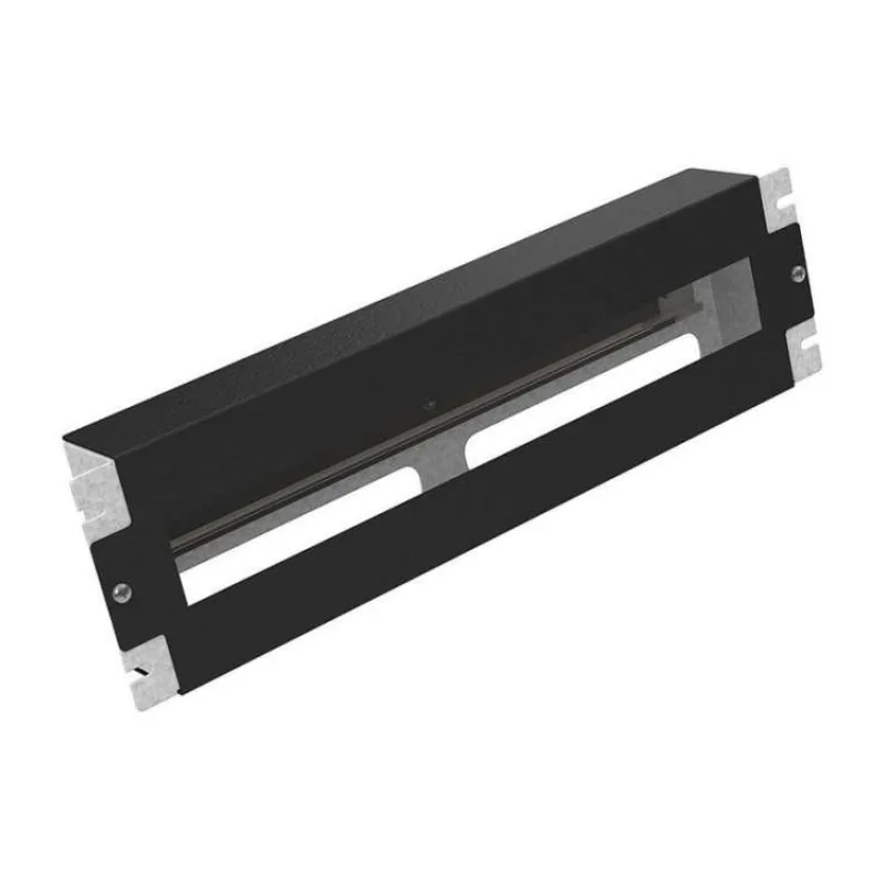 Solarix RAIL-3U-DIN-BK Instalační panel 3U s DIN lištou do 19" rozvaděče, BK RAL9005 (80138325)
