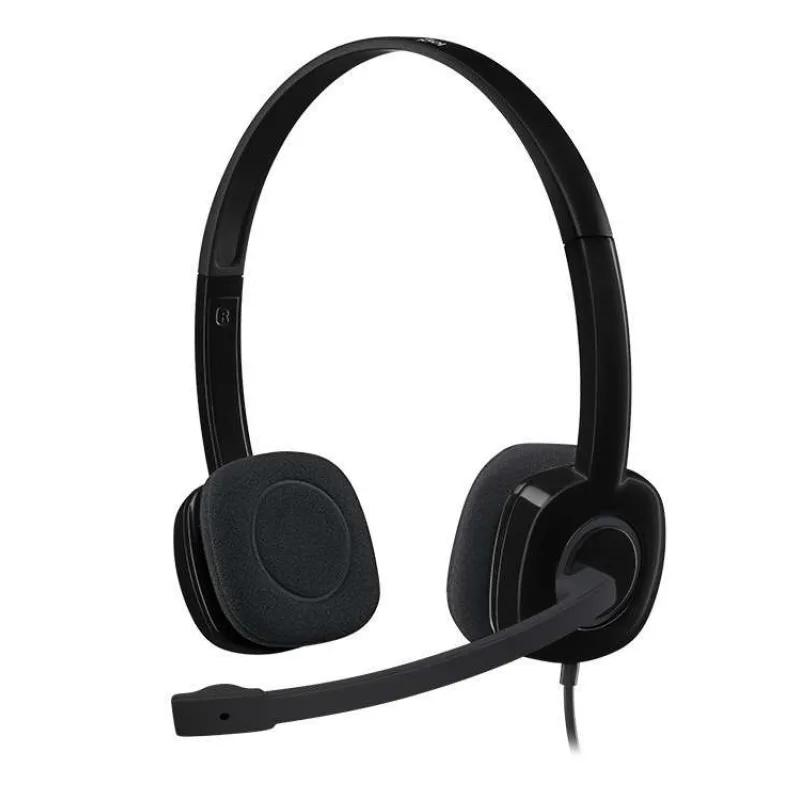 Logitech Headset Stereo H151/ drátová sluchátka + mikrofon/ 3,5 mm jack/ černá (981-000589)