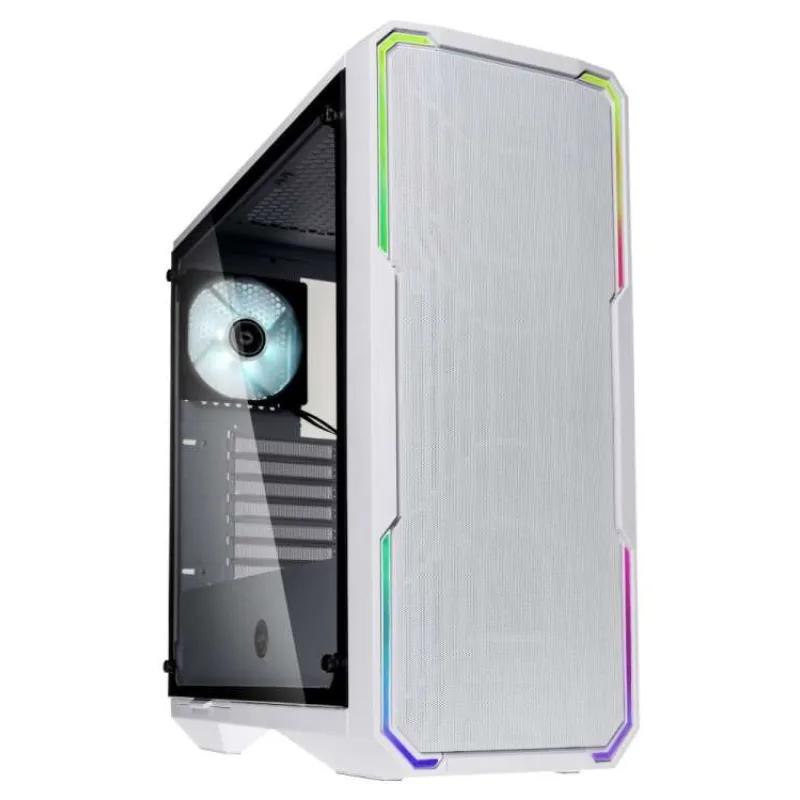 BitFenix skříň Enso Mesh / ATX / 2x120mm / 2xUSB 3.0 / ARGB / tvrzené sklo / bílá (BFC-ESM-150-WWWGK-RP)