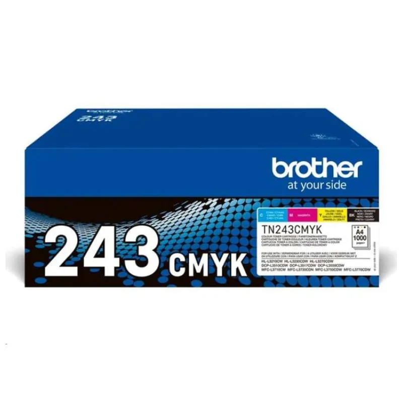 Toner BROTHER TN-243CMYK - PRE HLL3210 HLL3270 DCPL3510 DCPL3550 MFCL3730 MFCL3770 - cca 1000 str (TN243CMYK)