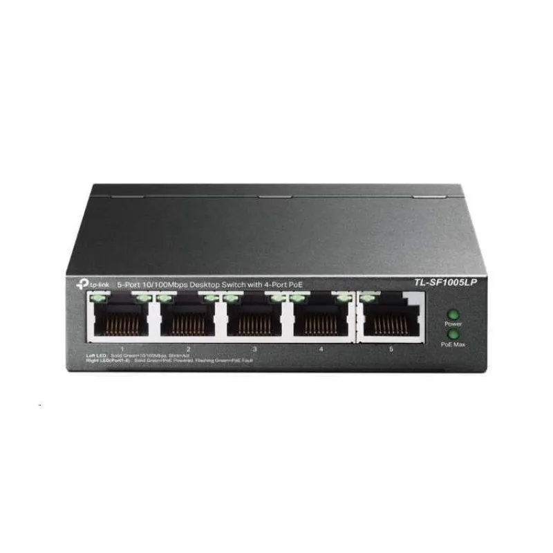 TP-Link TL-SF1005LP switch 5x 10/100Mbps 4x PoE 802.3af (až 15,4W/port) PoE budget 41W (TL-SF1005LP)
