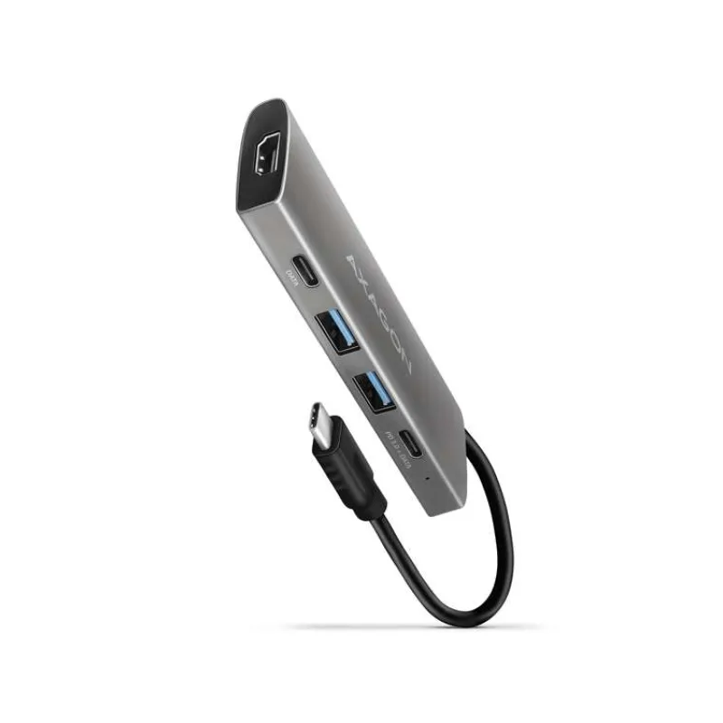 AXAGON HMC-5G21, USB 10Gb/s hub, porty 2x USB-A, 2x USB-C, HDMI 4k/30, PD 60W, kabel USB-C 13cm (HMC-5G21)
