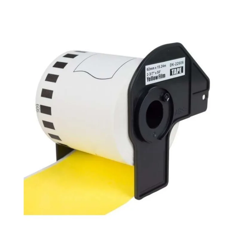 PRINTLINE kompatibilní etikety s Brother DK-22606, žlutá papírová role 62 x 15,24m (PLLB19)