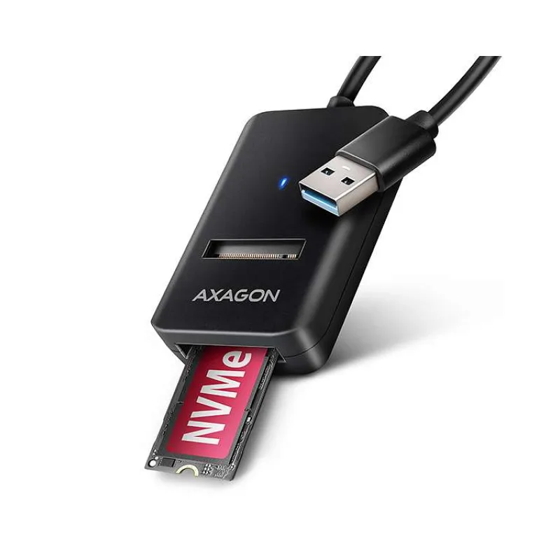 AXAGON USB-A adaptér pro připojení M.2 NVMe SSD / ADM2-AM / USB-A / USB 3.2 Gen2 / USB-A kabel 10cm (ADM2-AM)
