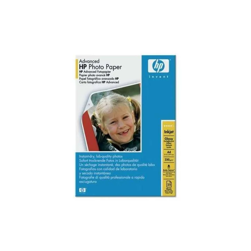 HP Advanced Photo Paper, Glossy, A4, 25 listů, 250 g/m2 (Q5456A)
