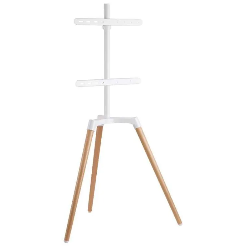 NEDIS podlahový TV stojan/ 50 - 65"/ 35 kg/ Skandinávské Provedení/ Otočné/ Protiskluzový popruh/ Snap-lock/ bílý (TVSM7060WT)