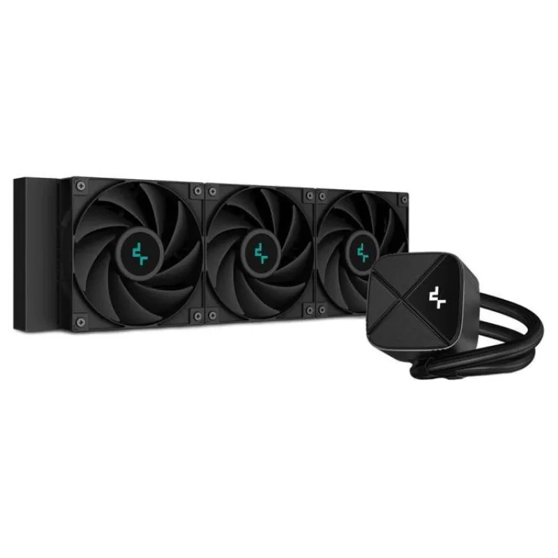 DEEPCOOL vodní chladič LS720S Zero Dark / 3x120 mm fan / Intel i AMD / komplet černý (R-LS720S-BKNNMM-G-1)