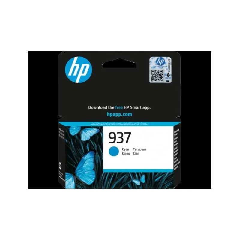 HP Ink/HP 937 Cyan Original Ink Cart (4S6W2NE#CE1)