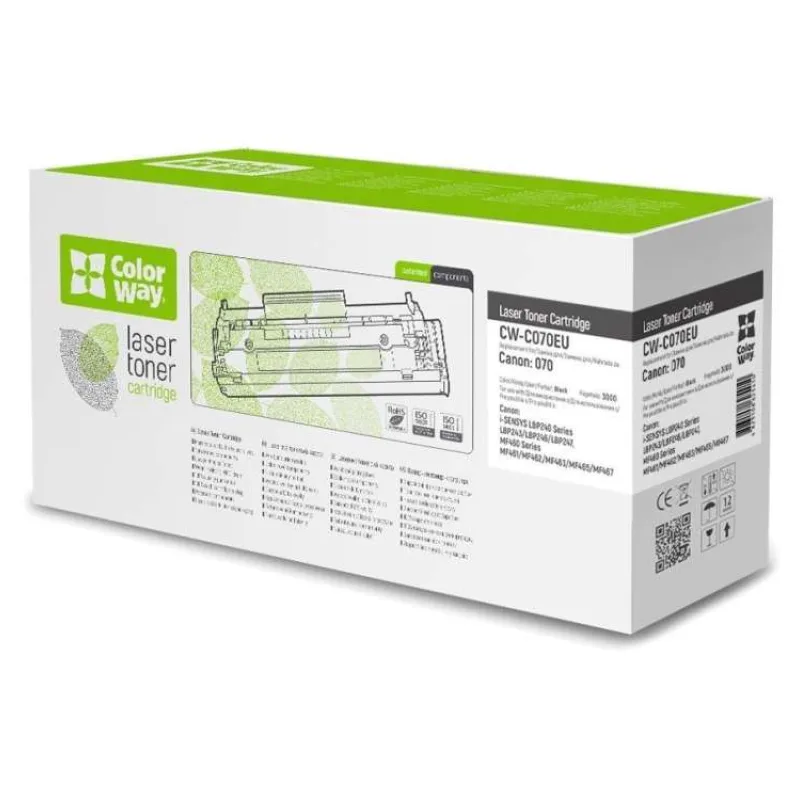 COLORWAY kompatibilní toner pro CANON 070/ 3000 stran / Černý (CW-C070EU)