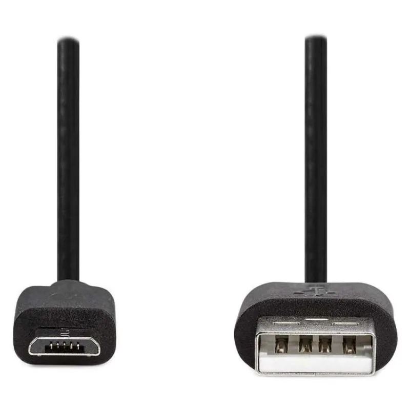 NEDIS kabel USB 2.0/ zástrčka USB-A - zástrčka micro-B/ černý/ box/ 3m (CCGB60500BK30)