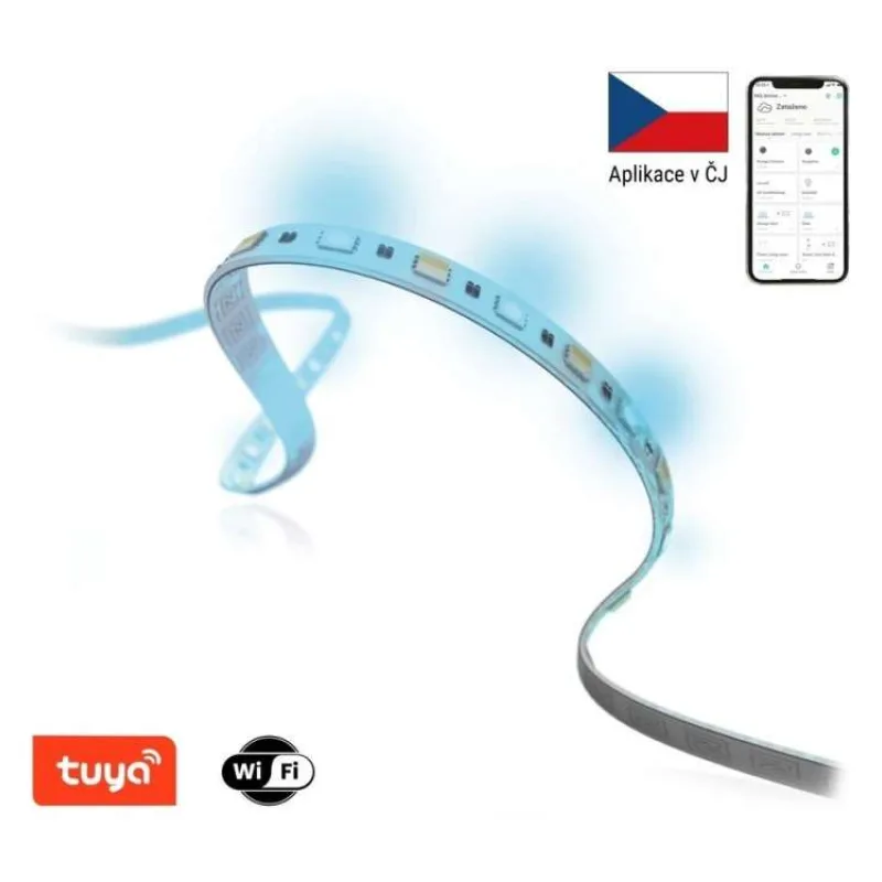 IMMAX NEO LITE SMART LED pásek/ 24W/ Wi-Fi/ IP67/ RGB/ CCT barevný/ 406lm/m/ 2700 - 6500 K/ stmívatelný/ 5m/ TUYA (07725L)