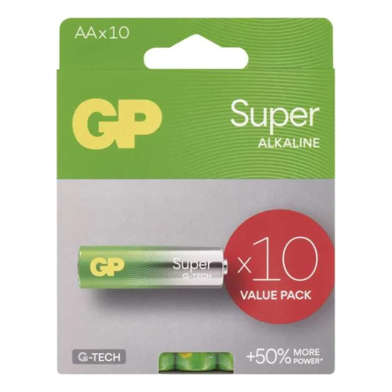 GP Alkalická baterie SUPER AA (LR6)- 10ks (1013221001)