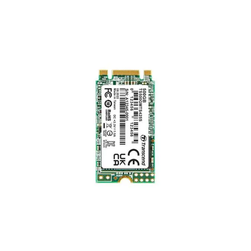 TRANSCEND MTS425S 500GB SSD disk M.2 2242, SATA III 6Gb/s (3D TLC), 530MB/s R, 480MB/s W (TS500GMTS425S)