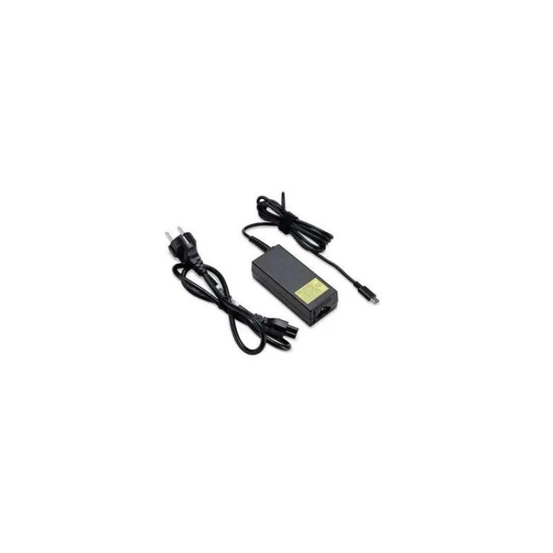 ACER 65W USB TYPE-C ADAPTER, BLACK, EU POWER CORD (RETAIL PACK) - pro zařízení s AC adapterem Type-C (GP.ADT11.028)