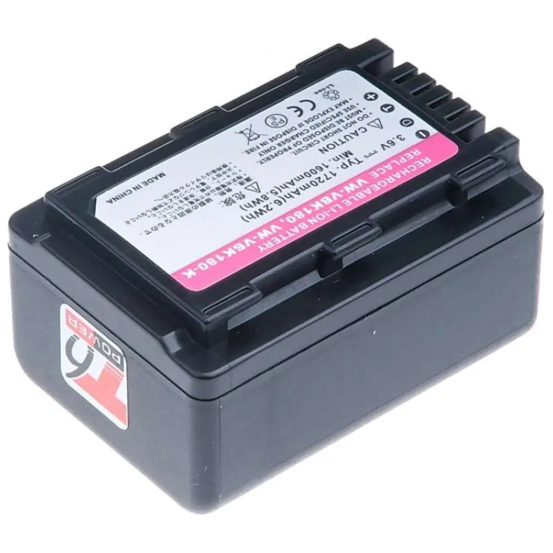 Batéria T6 power Panasonic VW-VBK180, VW-VBL090, 1720mAh, 6,2Wh, čierna (VCPA0027)