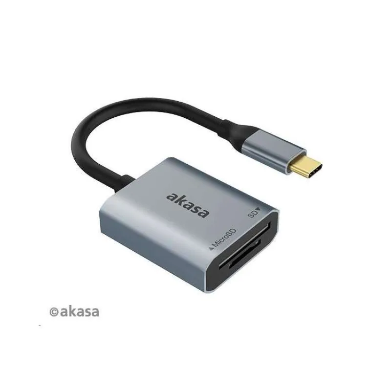AKASA USB 3.2 Type-C Dual čítačka kariet (AK-CR-10BK)