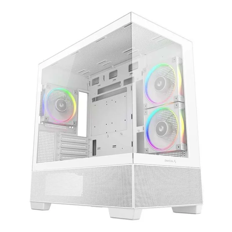 DEEPCOOL Case CG380 3F WH, mATX, ARGB, Průhledná bočnice, 3x 120mm Fan, bílá (R-CG380-WHAGM3-G)