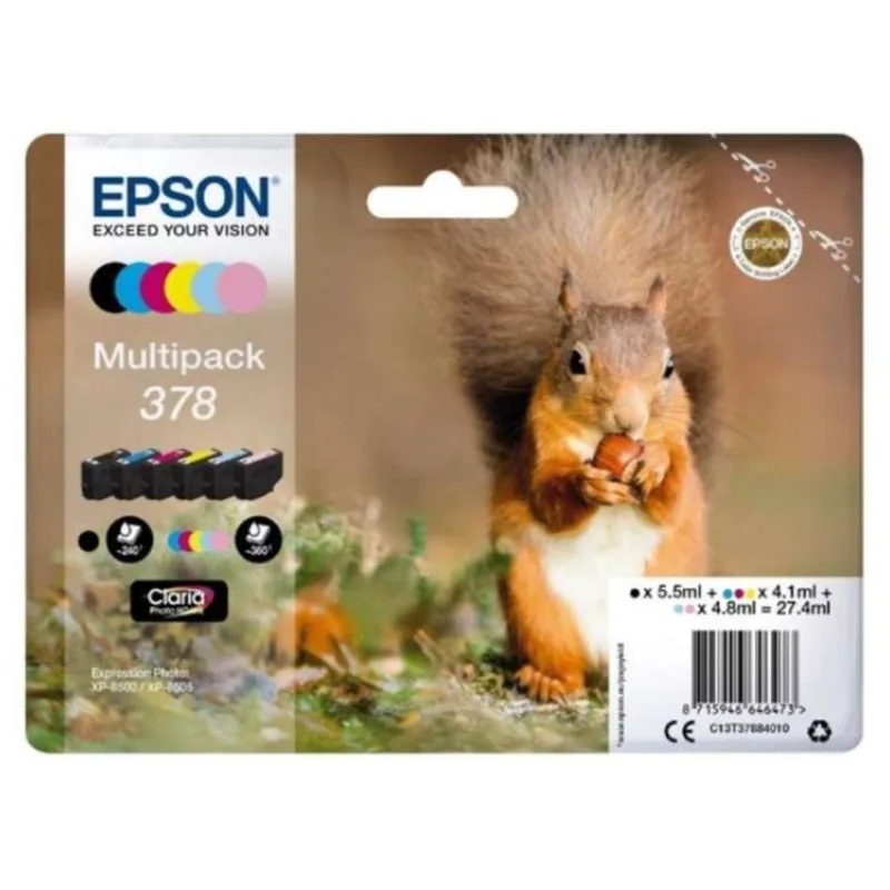 EPSON cartridge T3788 (black/cyan/light cyan/yellow/magenta/light magenta) multipack (veverka) (C13T37884010)