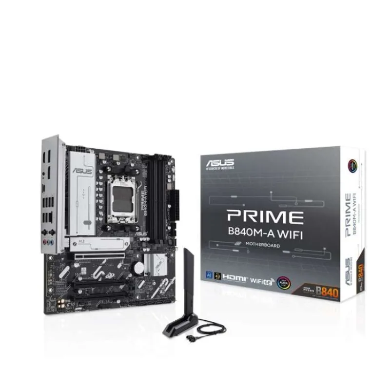 ASUS MB Sc AM5 PRIME B840M-A WIFI, AMD B840, 4xDDR5, 2xDP, 1xHDMI, WiFi, mATX (90MB1J20-M0EAY0)