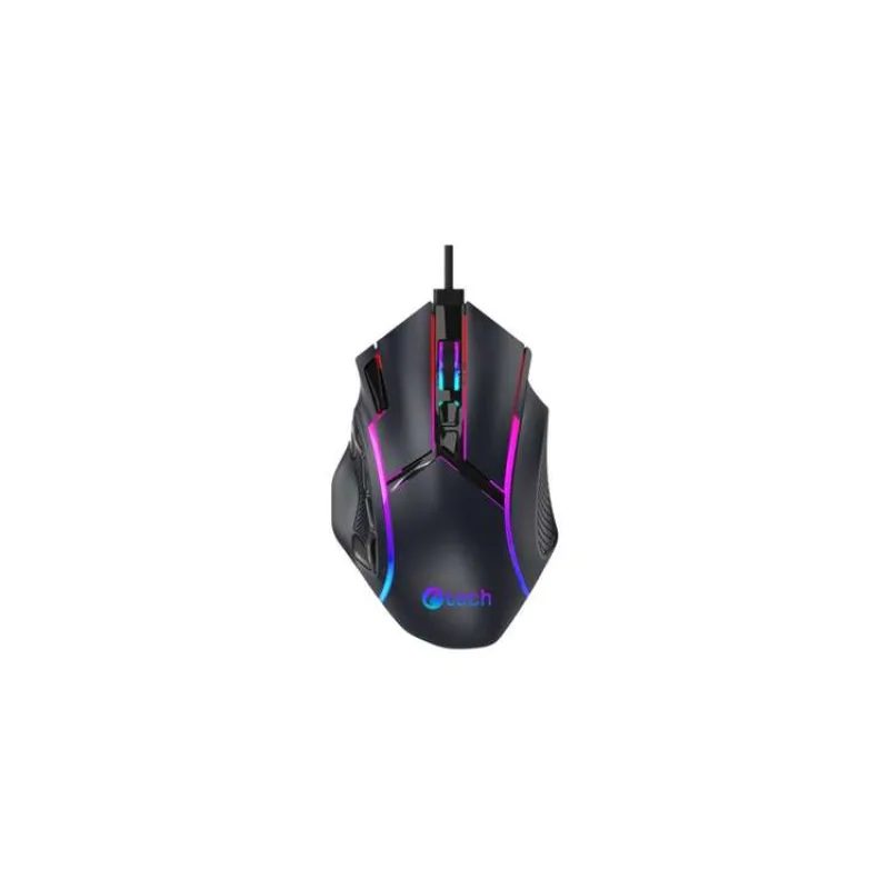 C-TECH herní myš Akali (GM-15), casual gaming, 12800 DPI, RGB podsvícení, USB, černá (GM-15)