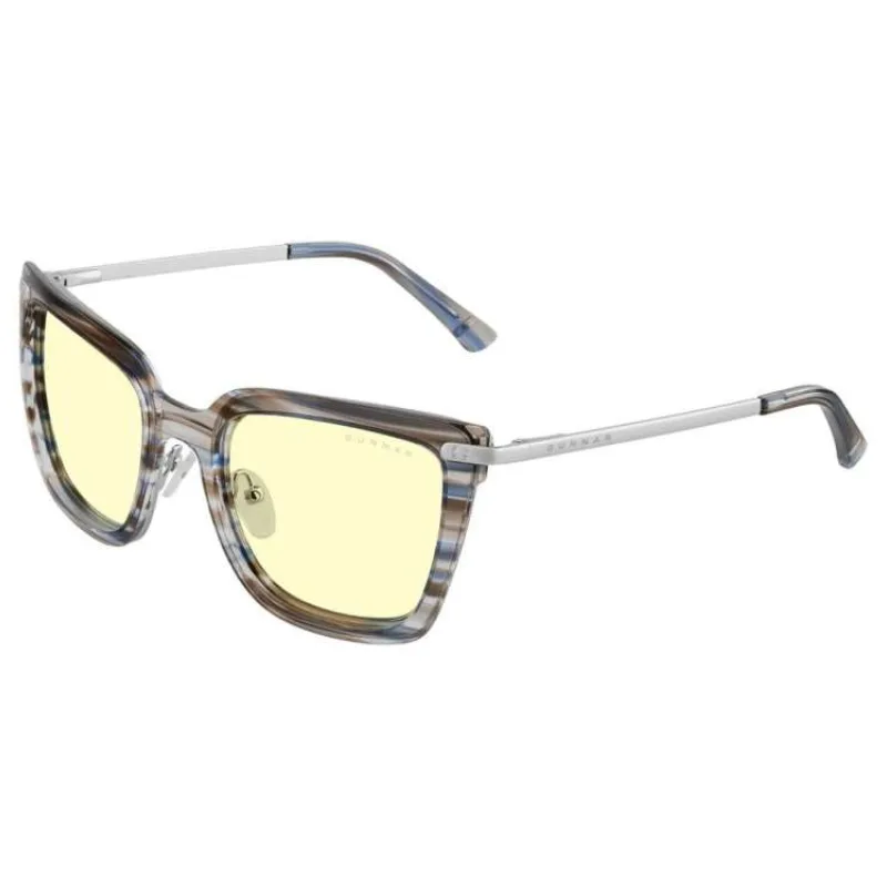 GUNNAR kancelářske/herní brýle KAIA BLUE RIBBON jantarová skla BLF 65 GUNNAR focus (KAI-03301)