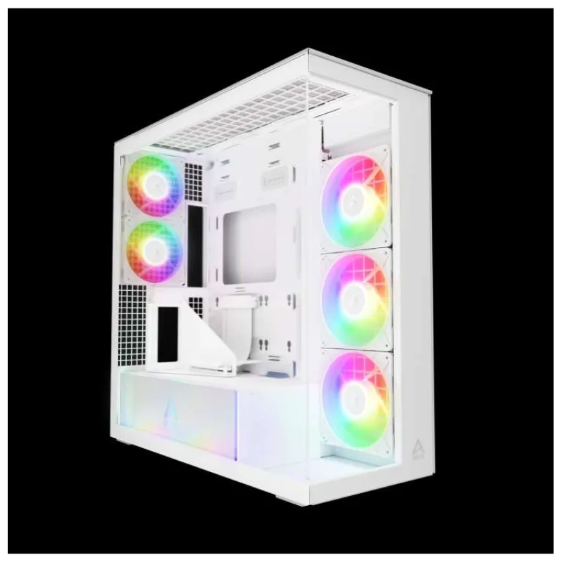 ARCTIC skříň Xtender / E-ATX / 2x120mm ARGB fan / 2xUSB / USB-C / vertical GPU kit / čiré sklo / bílá (ACPCC00017A)