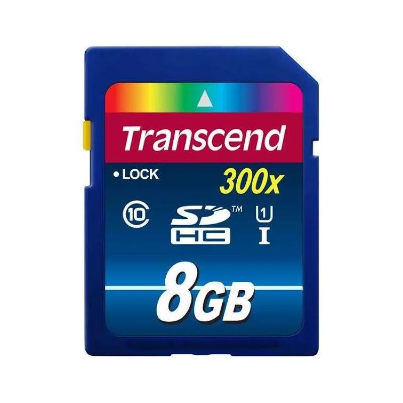 Karta TRANSCEND SDHC 8GB Premium, Class 10 UHS-I, 300X (TS8GSDU1)