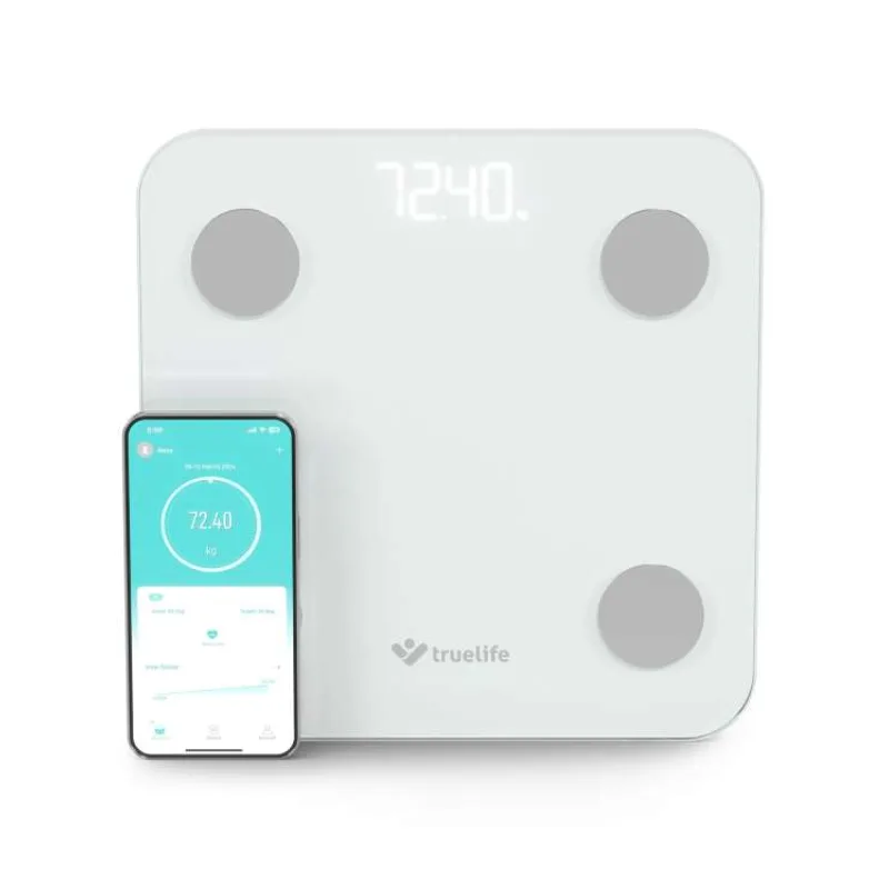 TrueLife FitScale W1 BT White - bioelektrická impedanční bluetooth váha (TLCSMFSW1NNWA)