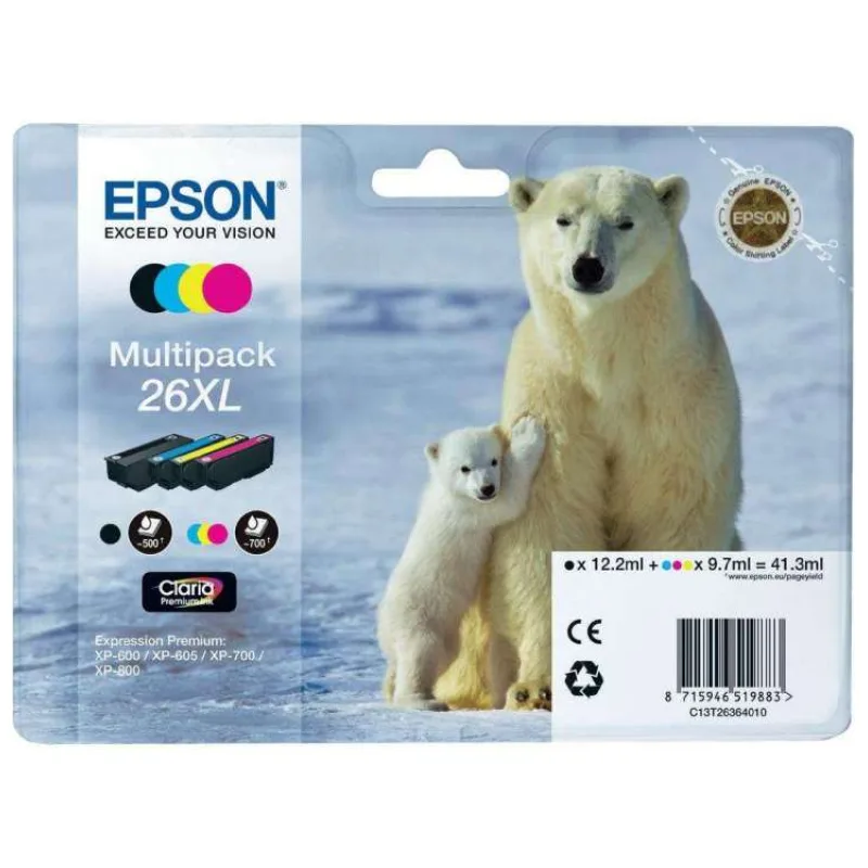 Epson T2636 Multip. 4-colours 26XL Claria Premium (C13T26364010)