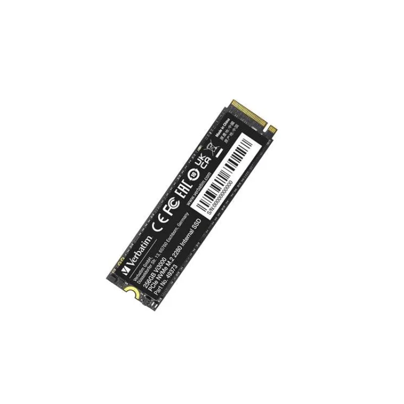 VERBATIM SSD Vi3000 Internal PCIe NVMe M.2 SSD 256GB , W 1300/ R 3300 MB/s (49373)